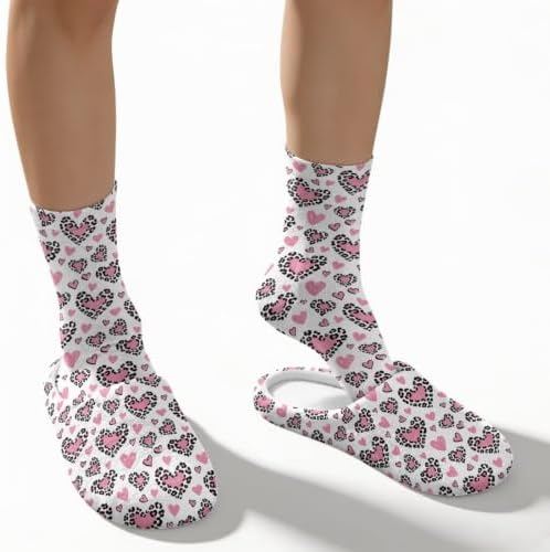 House Slippers for Women Washable Closed Toe with Cute Socks - Image 2