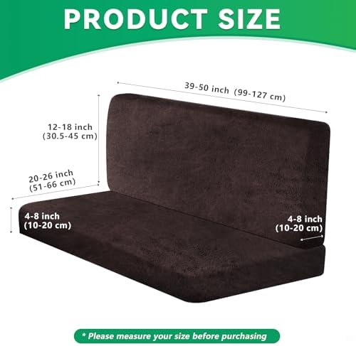 molasofa Leather Like RV Dinette Cushion Covers, RV Booth Seat Cover Stretchable Camper Cushion Couch Covers Slipcovers for RV Camper Car Bench (2 Bench Cover & 2 Backrest Cover, Chocolate-06) - Image 4