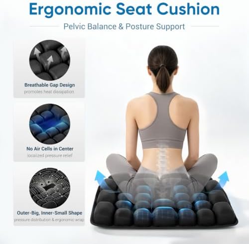 Inflatable Seat Cushion for Airplane Travel, Wheelchair & Office - Image 3