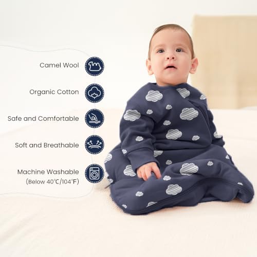 KaiyaBaby Organic Cotton Baby Sleep Sack, Long Sleeve 3.5 TOG, 0-6M - Image 2