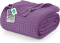 Utopia Bedding 100% Cotton Waffle Blanket Twin Size Plum, 90x72 Inch by UTOPIABEDDING
