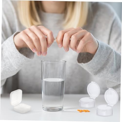 80pcs Clear Ear Plugs Case Mini Organizer Box Storage for Beads Pill and Items Tight Seal Easy to Clean Versatile Holder for Home Travel - Image 3
