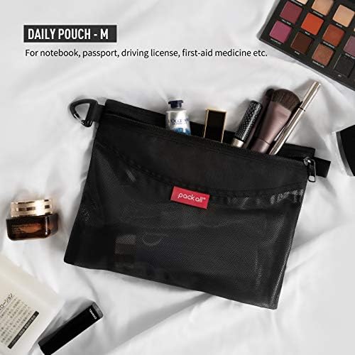 pack all 3 Pcs Water-Resistant Zipper Pouch, Mesh Zipper Bag - Image 3