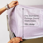 NEST and NOOKS Twin XL Cotton Fitted Sheet with Side Pockets + Pillowcase - Image 2