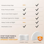 Contour Original Hourglass Leg & Knee Pillow - 18” Removable Strap - Memory Foam Support Pillow for Side Sleepers - for Back, Hips & Legs Support - Orthopedic Design - Image 6