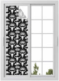 Window Privacy Film Frosted, Horror Skulls Reusable Static Cling Window Tints, Southwestern Horns Boho Tribal Hats Boots Heat Control Windows Films for Offices, Balcony, 29.5 x 118 Inches by Unknown
