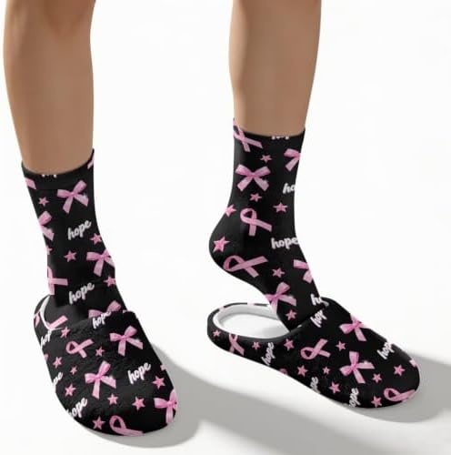 House Slippers for Women Washable Closed Toe with Cute Socks - Image 2