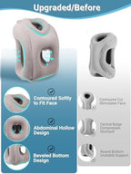 Maliton Inflatable Travel Pillow for Airplane Comfortable Sleeping, (Grey) - Image 2