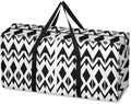 Moving Bags Heavy Duty Storage Bags for Clothes Moving Supplies Packing Bags for Moving Traveling Black White Geometric by Shoblo