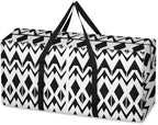 Moving Bags Heavy Duty Storage Bags for Clothes Moving Supplies Packing Bags for Moving Traveling Black White Geometric by Shoblo
