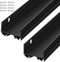 Lineshading 2 Sets U-Shaped Door Sweep 1 3/4" x 36", PVC Door Seal, Black by Lineshading