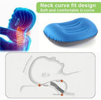 Travel Pillow with Ultralight Inflatable for Neck Lumbar Support Upgrade Backpacking(Gray) - Image 5