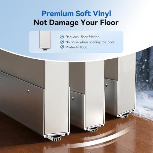 36" Metal Door Sweep with Kick Plate for 1-3/4" Thick Standard Exterior Doors, Aluminum and Vinyl U-Shape Screw-on Draft Stopper for Bottom, Blocks Dust, Insects & Drafts Saves Energy(Silver) - Image 6
