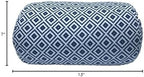 Bookishbunny 2pcs Micro Bead Microbead Roll Pillow Cushion for Bed Back Neck Head Body Support, 13" x 7", Various Designs (Navy+Diamond) - Image 5