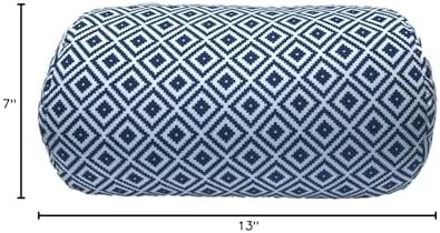 Bookishbunny 2pcs Micro Bead Microbead Roll Pillow Cushion for Bed Back Neck Head Body Support, 13" x 7", Various Designs (Navy+Diamond) - Image 5