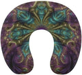 U Shape Travel Pillow Fractal Art Portable Neck Pillows Memory Foam Head and Neck Support Headrest Pillow for Airplane Sleeping by Unknown