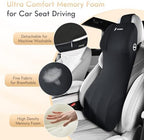 FLORICH Lumbar Support with Car Headrest Pillow 2-in-1 Memory Foam Car Seat Headrest & Lumbar Cushion Ergonomic Back Support Pillow Seat Cushion for Car Seat Driving Neck Back Pain Relief, Black - Image 3