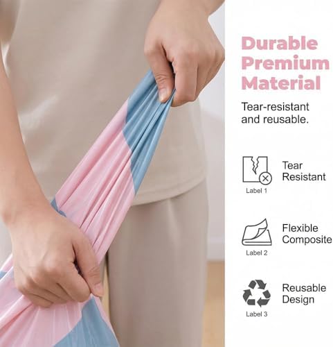 No Pump Large Capacity Vacuum Storage 3d Compression Bags 3-Sec Fast,Thickened Pump Free Stereoscopic No-Pump Compression Bag for Clothes,Travel,Beddings (2M+2L) - Image 5
