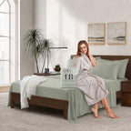 Queen Envelope Pillowcase Set | 100% Viscose | Organically Grown | Ultra Soft | Cooling | 2pcs [Willow] - Image 7