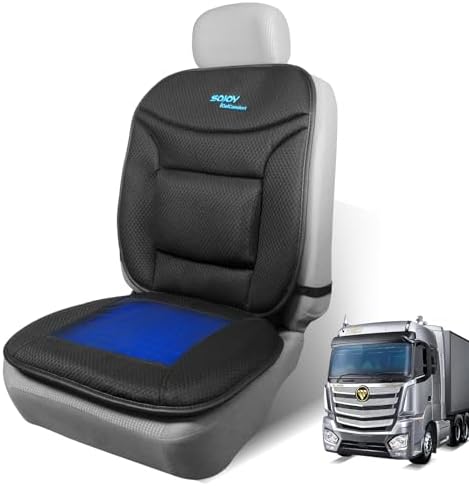 Sojoy Truck Seat Cushion – Gel Memory Foam Seat Pad with Lumbar & Back Support, for Office Chair, Car & Semi-Truck, Pain Relief & All-Day Comfort by Sojoy