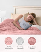 Mr. Sandman Cooling Weighted Blanket for Adults, Queen Size 15 lbs, 48″x72″ - Image 4