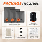 GONGSHI Vacuum Seal Bags for Clothing Travel & Home Storage, Travel Vacuum Bags with Pump,Space Saver for Blankets, Comforters, Pillows, Clothes,12 Combo - Image 5