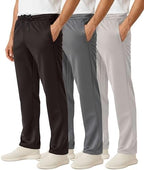 3 Pack Men's Mesh Sweatpants Open Bottom Lounge Workout Track Gym Pants by RealEssentials