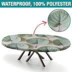Table Pad Protector, Plaid Pattern Printed on Fitted Table Cloth, for Parties & Celebrations Holiday Dinners, Fits for 48" x 68" Oval Tables - Image 2