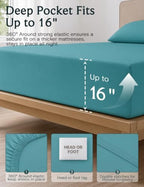 Full Size Sheets, Cooling & Soft Deep Pocket Bed Sheet Set, 4PC - Image 4