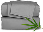Pure Bamboo Twin XL Sheets, Genuine 100% Organic Viscose Derived from Bamboo Bed Sheet Set, Luxuriously Soft & Cooling, Double Stitching, 2 Year Quality Promise (Twin XL, Stone Grey) by PureBamboo