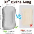 Baby Lounger for Newborn - Infant Support Cushion 0-24 Months (Gray) - Image 4