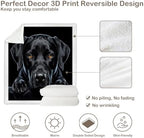 Black Dog Sherpa Blanket Animal Print Throw Blanket for Women and Men Soft Warm Cozy 50x60 Inches Loyal Pet Design Couch Bedroom Decor Gift for Birthday Housewarming Anniversary - Image 7