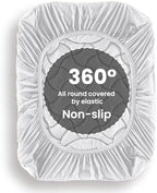 SLEEP ZONE Full Size Cooling Mattress Pad for Double Bed, Premium Zoned Quilted Mattress Topper, Wrap Around Mattress Protector Cover, Machine Wash Durable, Deep Pocket 8-21 inch, Silver Grey, Full - Image 6