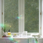 Green Solid Color Window Privacy Film Rainbow Static Cling Stain Glass Window Film for Glass Door, Decorative Heat Blocking Sunroof Decal Sticker for Car 35.4"x78.7" Aesthetics Contemporary Luxury - Image 6
