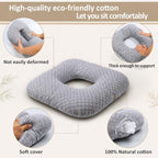 Hshbxd Donut Pillow for Tailbone Pain Relief, Wheelchair Cushion for Hemorrhoids and Bed Sores, Pregnancy, Donut Pillow Suitable for Office, Long Travel, Car and Home Sofa (Checkerboard – Light Gray) - Image 2
