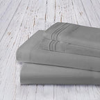 Mocassi Cali King Sheet Set - Luxury Hotel 1800 Premier Bedding Sheets & Pillowcases - Ultra Soft Breathable & Cooling Bed Sheets - Deep Pocket - Wrinkle Resistant - 4 Piece - Cali King, Gray - Image 4