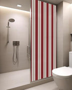 Window Privacy Film Frosted, Red Brown Striped Static Cling Door Window Covering, Modern Farmhouse Vertical Stripes UV Blocking Windows Film for Office, Hotel, Bedroom, 29.5 x 78.7 Inches - Image 3