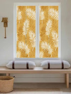 Window Privacy Film Frosted, Fall Orange Botanical Reusable Static Cling Window Tints, Summer Palm Leaves Foliage Tropical Heat Control Windows Films for Offices, Balcony, 29.5 x 118 Inches - Image 5