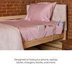 NEST and NOOKS Twin XL Cotton Fitted Sheet with Side Pockets + Pillowcase - Image 6