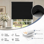 AOSKY No Drill Cordless Blackout Cellular Shades, 19" W x 64" H, Black - Image 6