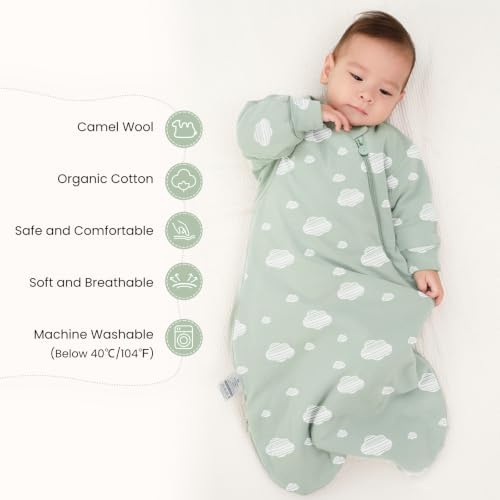 KaiyaBaby Organic Cotton Baby Sleep Sack, Long Sleeve 3.5 TOG, 6-18M - Image 2