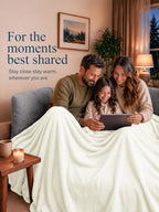 Utopia Bedding Ultra Soft Fleece Bed Blanket Queen Size Ivory (90x90 Inch) - Image 5