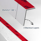 Flexible Blackout White Light Blocking Strips 60" 78" 118" for Blinds & Shades 2PCS (78" 2PCS) - Image 4