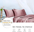 100% Mulberry Silk Pillowcase, Dusty Rose, Standard 20x26 - Image 5