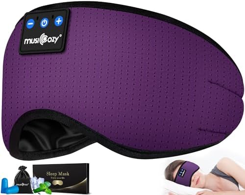 MUSICOZY Bluetooth Sleep Mask Headphones and Travel Storage Case Bundle - Image 2