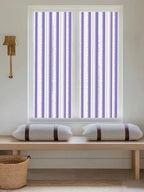 Window Privacy Film Frosted, Purple Striped Reusable Static Cling Window Tints, Farmhouse Vertical Stripes Geometric Heat Control Windows Films for Offices, Balcony, 29.5 x 118 Inches - Image 5