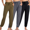 Envlon Women's Yoga Pants with Pockets Comfy Stretch Loose Wide Leg Casual Pants Breathable Running Workout Lounge Pants by Envlon