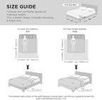 Bedsure Full Size Comforter - Comforter Full for All Season, Ultra-Soft Quilted Down Alternative Duvet, Blanket for Bed, Prewashed Duvet Insert with 4 Tabs, Machine Washabl, Cream, 86x82 in - Image 2