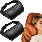 Memory Foam Car Headrest Neck Pillow-2 Pack，Black by Unknown
