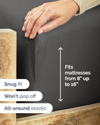 Flex Top Split Head King 6 Piece Sheet Set - Soft & Cooling - Charcoal - Image 4